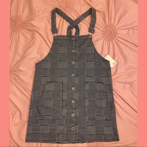 NWT Plaid Overal Dress - Picture 2 of 7
